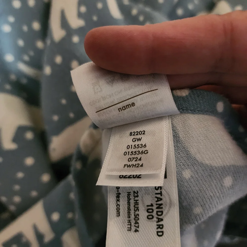 Hanna Andersson Blue Polar Bear Flannel Nightgown